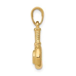 14k Yellow Gold 3-D Blow Dryer Pendant