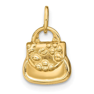 14k Yellow Gold 3-D Purse Charm