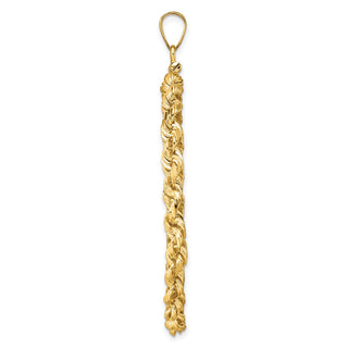 14k Yellow Gold Polished Rope and Diamond-cut 39.5mm x 1.1mm Screw Top Coin Bezel Pendant - Fits 4 Ducat