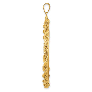 14k Yellow Gold 4mm Rope 39.5mm Screw Top Coin Bezel Pendant - Fits 4 Ducat