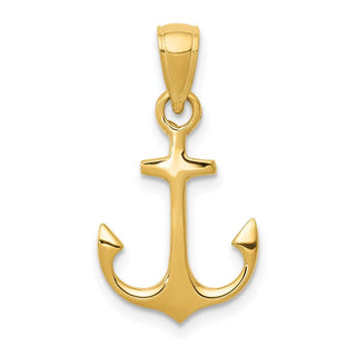 14k Yellow Gold Anchor Pendant C3339
