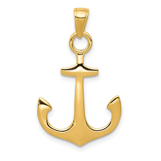 14k Yellow Gold Anchor Pendant C3345