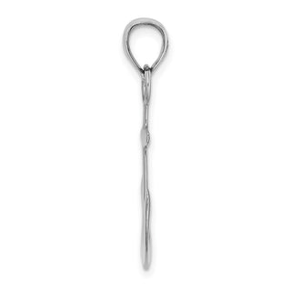 14k White Gold Polished 3-D Anchor Pendant C3345W