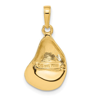 14k Yellow Gold Oyster Shell Pendant
