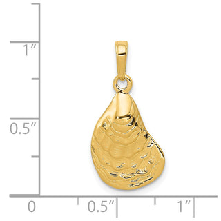 14k Yellow Gold Oyster Shell Pendant