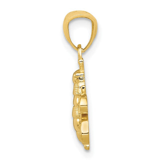 14k Yellow Gold Polished Bee Pendant