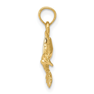 14k Yellow Gold Hummingbird Pendant C3472