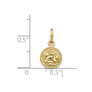 14k Yellow Gold Small Polished Angel Charm