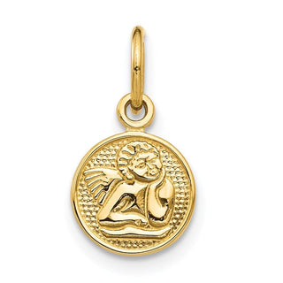 14k Yellow Gold Small Polished Angel Charm