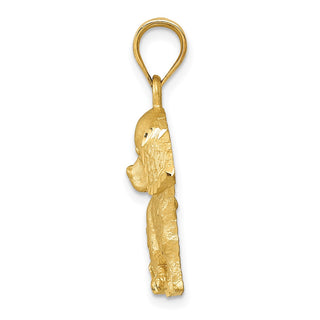 14k Yellow Gold Dog Pendant C35