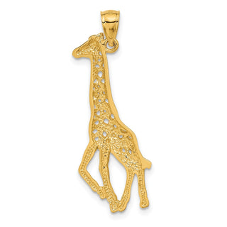 14k Yellow Gold Giraffe Pendant