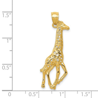 14k Yellow Gold Giraffe Pendant