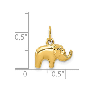 14k Yellow Gold Elephant Charm C3531