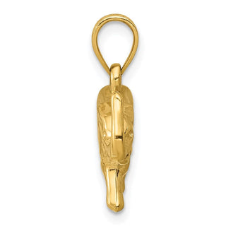 14k Yellow Gold 3-D Elephant Pendant