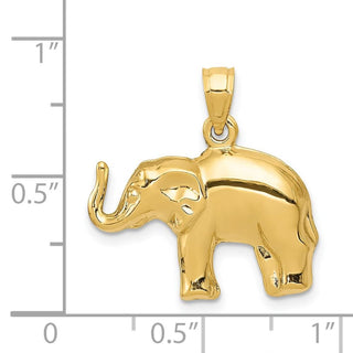 14k Yellow Gold Elephant Pendant C3534
