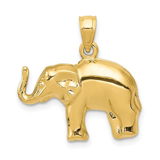 14k Yellow Gold Elephant Pendant C3534