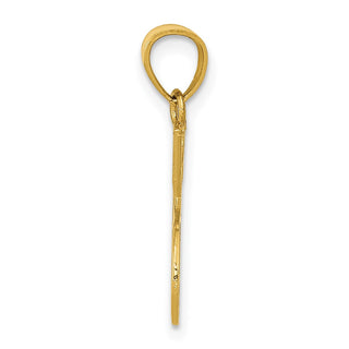 14k Yellow Gold Double Tennis Racquet Pendant