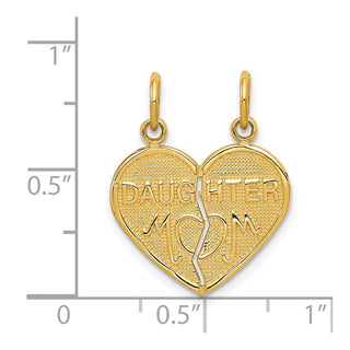 14k Yellow Gold Break-Apart Mom and Daughter Charm
