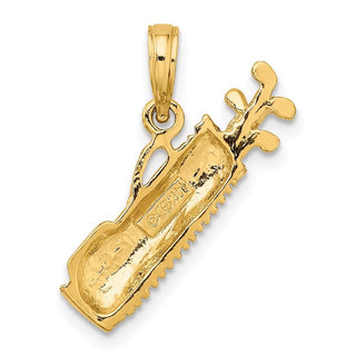 14k Yellow Gold Golf Bag Pendant C3548