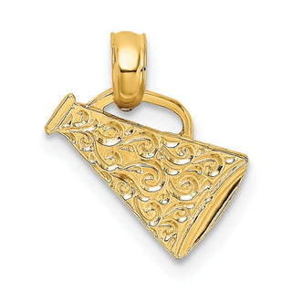 14k Yellow Gold Megaphone With Handle Pendant