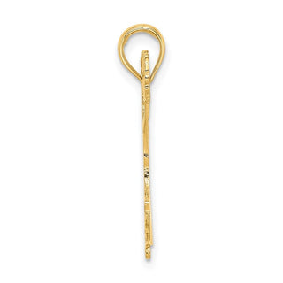 14k Yellow Gold Cheerleader Jumping with Pom-Poms Pendant C3558