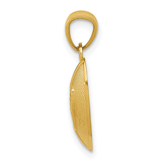 14k Yellow Gold Football Pendant C3582