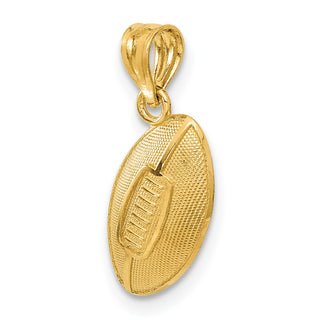 14k Yellow Gold Football Pendant C3582
