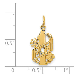 14k Yellow Gold #1 Mom Charm C360