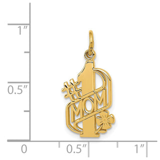 14k Yellow Gold #1 Mom Charm C360