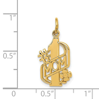 14k Yellow Gold #1 Mom Charm C360