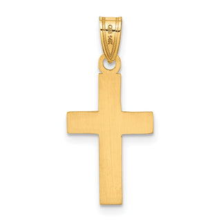 14k Yellow Gold Polished Cross Pendant C3601