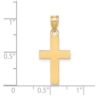 14k Yellow Gold Polished Cross Pendant C3601