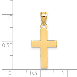 14k Yellow Gold Polished Cross Pendant C3601