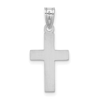 14K White Gold Polished Cross Pendant C3601W
