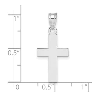 14K White Gold Polished Cross Pendant C3601W