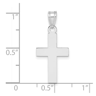 14K White Gold Polished Cross Pendant C3601W