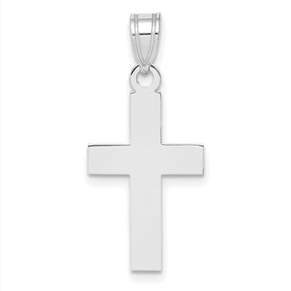 14K White Gold Polished Cross Pendant C3601W