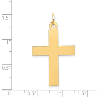 14K Yellow Gold Polished Cross Charm C3602