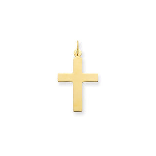 14K Yellow Gold Polished Cross Charm C3602