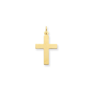 14K Yellow Gold Polished Cross Charm C3602