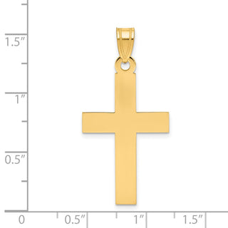 14k Yellow Gold Polished Cross Pendant C3603