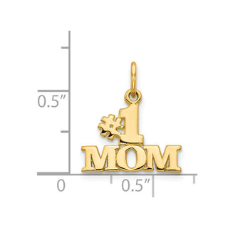 14k Yellow Gold #1 Mom Charm C361