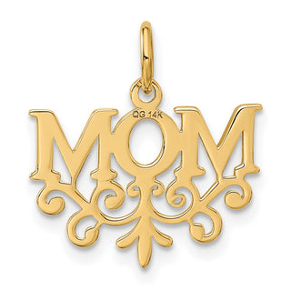 14k Yellow Gold Mom Charm C363