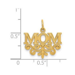 14k Yellow Gold Mom Charm C363