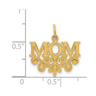 14k Yellow Gold Mom Charm C363