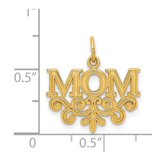 14k Yellow Gold Mom Charm C363