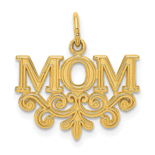 14k Yellow Gold Mom Charm C363