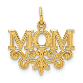 14k Yellow Gold Mom Charm C363