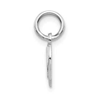 14k White Gold MOM Heart Charm
