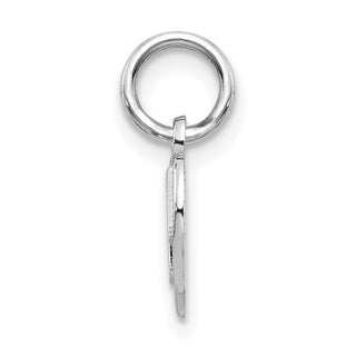 14k White Gold MOM Heart Charm